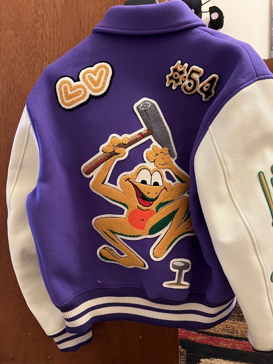 Louis Vuitton Virgil Purple Multi Patch Varsity Runway Louis Vuitton Virgil Purple Multi Patch Varsity Runway