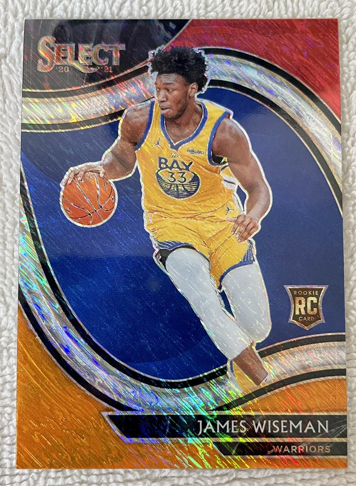 JAMES WISEMAN COURTSIDE Red White Orange FLASH PRIZM NBA SELECT 2020-21