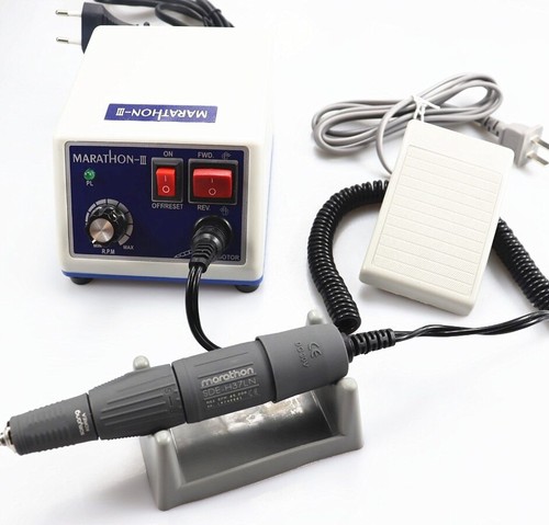 Trapano per unghie macchina manicure micromotore 45.000 giri/min attrezzatura manipolo - Foto 1 di 21
