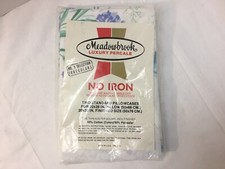 Meadowbrook Luxury Percale Irregular Pillowcases Floral Made In The USA