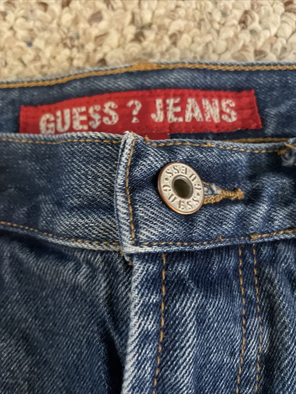 Vintage GUESS Jeans Blue Denim Relaxed Straight J… - image 3