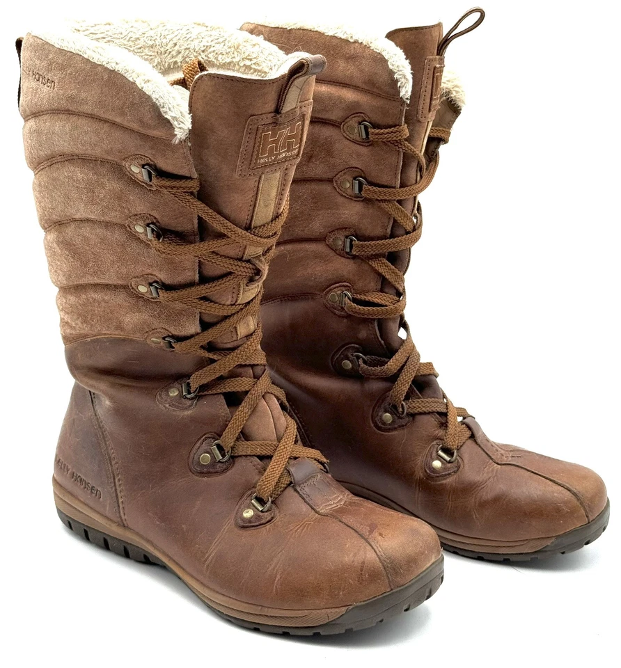 Botas con cordones Helly Hansen para mujer 7,5 Skuld forradas de piel sintética de cuero impermeable Foto 2 de 4