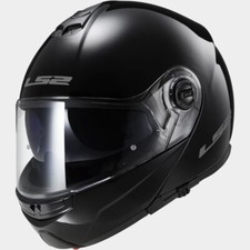 CASCO MODULARE LS2 STROBE FF325 GLOSS BLACK NERO LUCIDO