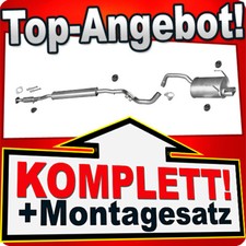 Auspuff für FIAT PANDA II (169) 1.4 100PS mit CHROM Endrohr Auspuffanlage