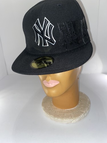 New Era 59FIFTY Fitted New York Yankee Baseball Hat Size 7 Black | eBay