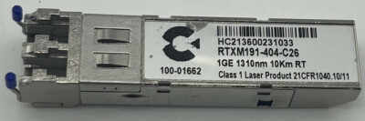CALIX 100-01512 SFP+ 10G LR 1310NM 10KM RT TRANSCEIVER MODULES RTXM191-404-C26