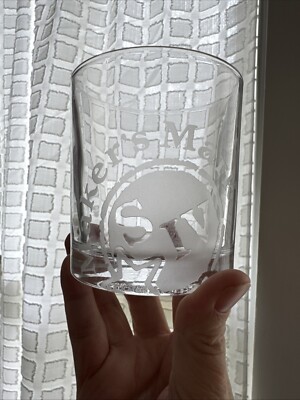 Limited Edition MAKER S MARK Bourbon Satin Etch SIV Rocks Glass EUC