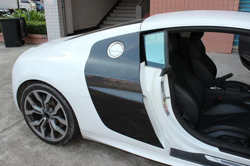 For Audi R8 V8 V10 Coupe 2008-15 Real Carbon Door Fenders Side Blade Panel Cover