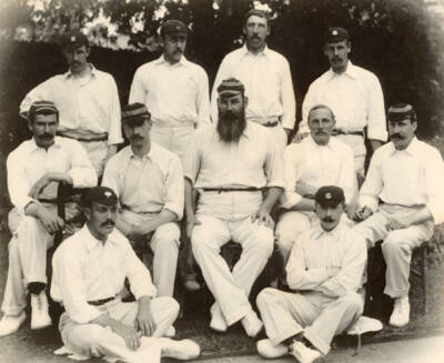 The England Cricket Team Photogaphed At Lords Cricket Ground Old Photo