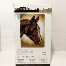 Spinrite Caron Wonderart Classic Latch Hook Kit 20"X30"-Horse, 426404C