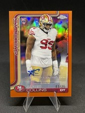 2025 topps chrome football Alfred Collin’s RC! Auto Orange Refractor 3/25 
