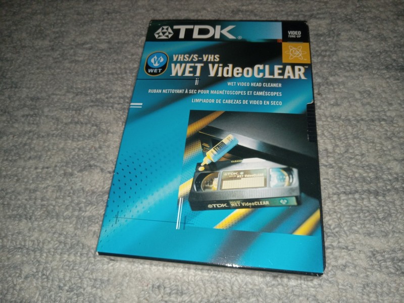 TDK VHS/S-VHS Wet VideoClear VCR Video Head Cleaner 