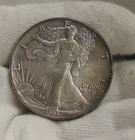 1991 US Silver Eagle $1 Unc Light Toning