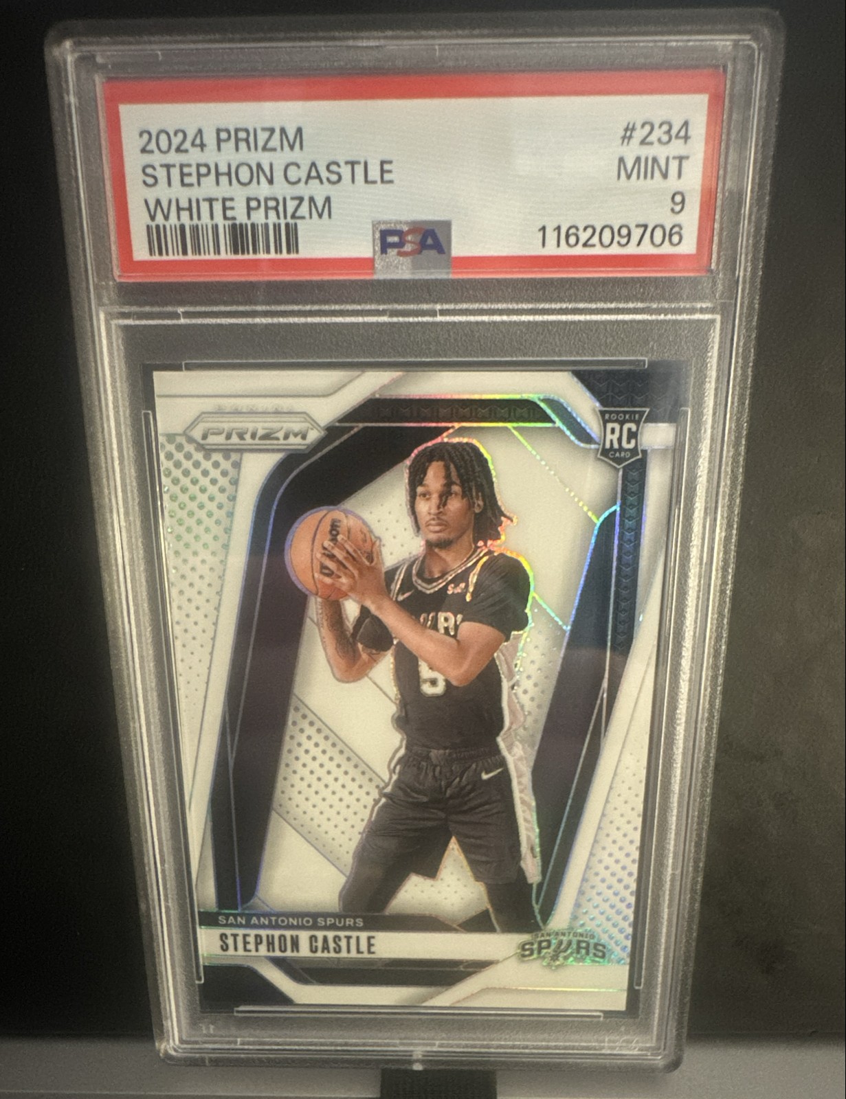 2024-25 Panini Prizm - Stephon Castle #234 White Prizm /175 (RC) PSA 9