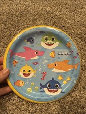 Pinkfong Baby Shark Paper Cake Plates 8 Ct Pack Size 6 3/4 In. Child Party NEW