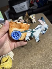 Vintage Donkey Cart Planter Made In Japan MCM...