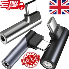 Type C USB C to 3.5mm Jack Headphone Adapter Right Angled Aux Mic Audio Dongle