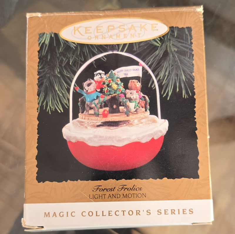 Hallmark Magic Keepsake Ornament Forest Frolics 1994 Lighted Motion Christmas