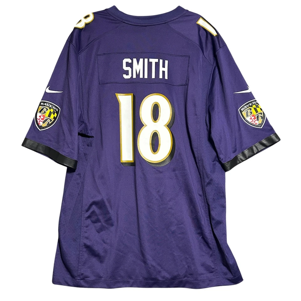 Camiseta deportiva de los Baltimore Ravens para hombre 2XL NFL fútbol Smith 18 Nike ropa sobre el campo Foto 2 de 4