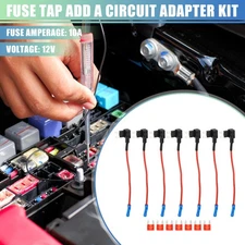 1 Set Universal 7pcs Car Fuse Tap 12V with 7pcs 10A Mini ATM Blade Type Fuse