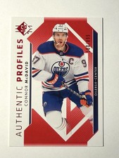 2023-24 UD SP Authentic Profiles Red CONNOR McDAVID 580/899 Oilers Card# AP-1