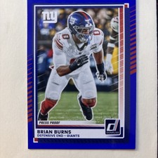 2025 Panini Donruss - Brian Burns #181 Press Proof Blue