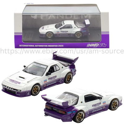INNO64 1/64 Mazda RX-7 FC3S Pandem Rocket Bunny White Purple IAM 2025 Limited