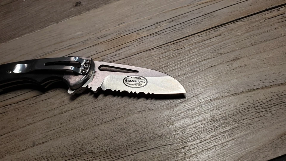 Myerchin Generation 2 Captain Pro Knife Black G10 Handle Marlin Spike ProMarine - Image 3 of 4