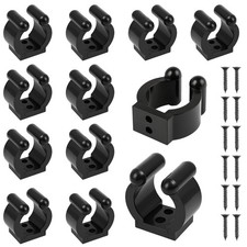 12 PCS Fishing Rod Clips Billiards Cue Clip Holders Pool Cue Holder Clamps Bl...