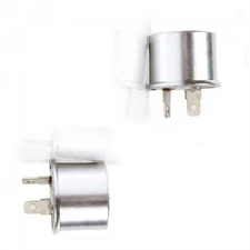 2 PACK -  12V Electronic Turn Signal Flasher Relay 2 Prong - Round GM Ford Style