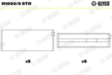 Image of GLYCO H1002/5 STD Crankshaft Bearings for MERCEDES-BENZ,MERCEDES-BENZ (BBDC)