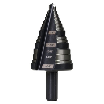 1/4 to 13/8 Inches M2 HSS Step Drill Bit for Metal, Plastic, Wood, Aluminum, ...