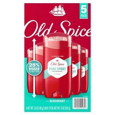 Old Spice High Endurance Deodorant, 48-Hr. Protection, Pure Sport, 3 Oz 5 Pack 