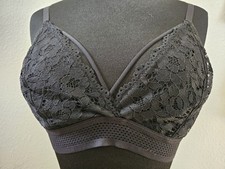 Black Lace Triangle Bralette Xhilaration from Target, Size Large, Wireless Bra