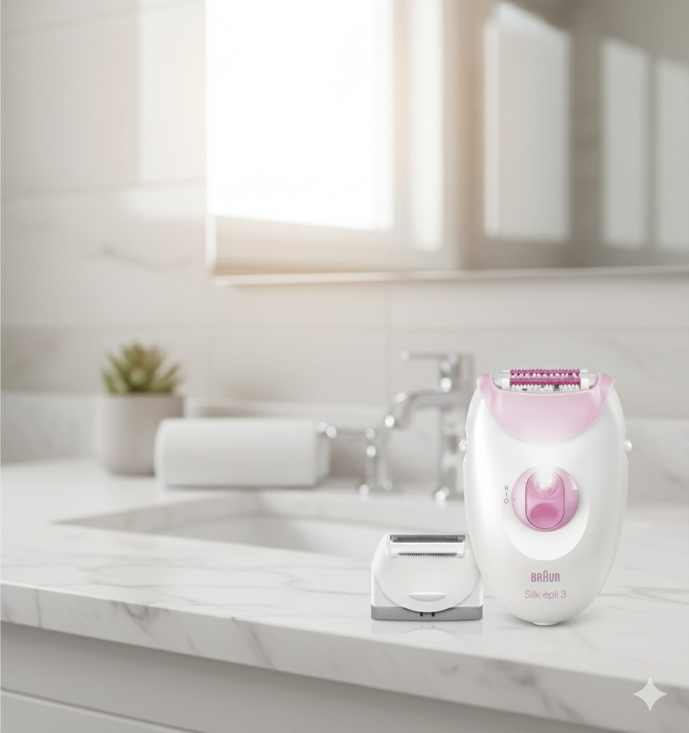 💚 BNIB Braun Epilator Corded Pink Shaver Head Trimmer Silk-épil 3 SE3-031 💜