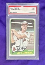 1965 Topps - High # Lou Klimchock #542 PSA 7 NM