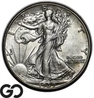 1939-D Walking Liberty Half Dollar, Choice AU++