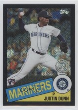 2020 Topps Silver Pack 1985 Chrome Baseball Series 2 Black 7/199 Justin Dunn 8d4