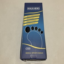 Walk-Hero Medical Orthotic Insoles Comfort/Support Blue - Men 5-5.5 Women 7-7.5