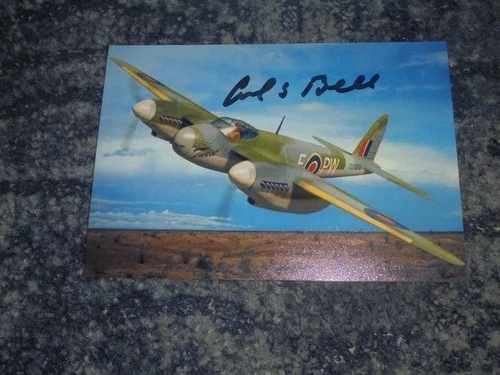 COLIN BELL- WW2 BOMBER PILOT  - POSTCARD  PHOTO SIGNED-  (2) CHOICE OF 4