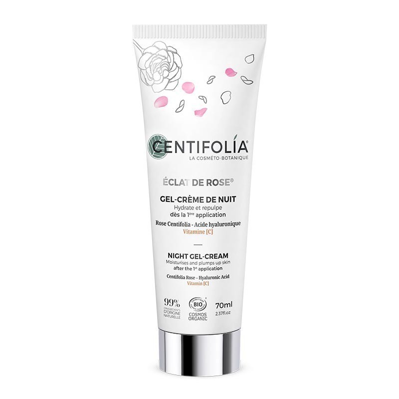 Gel-Crème de nuit Centifolia anti teint terne fatigue