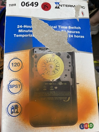 Intermatic T100 Series 40 Amp 24-Hour Outdoor Mechanical Timer with Double Pole - Picture 5 of 5