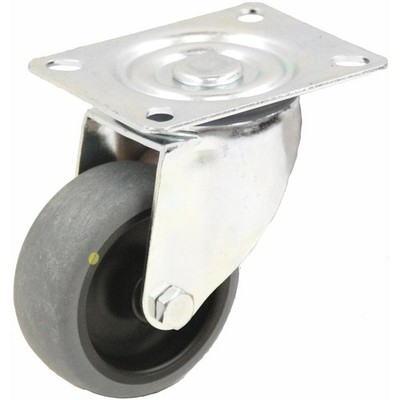 125mm swivel castor with grey electrically conductive thermoplastic rubber on po