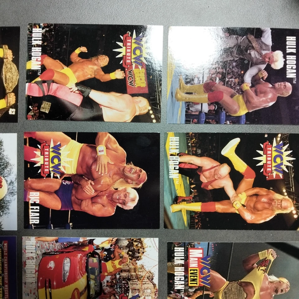 1995 WCW Cardz Main Event Wrestling Hulk Hogan raro edición limitada M/NM + promociones Foto 3 de 4