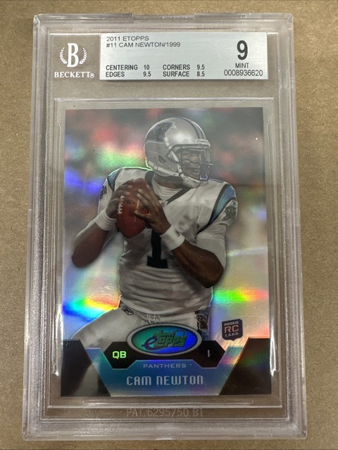 2011 Topps eTopps Cam Newton #11 RC Refractor /1999 Carolina Panthers BGS 9