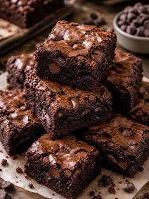 Fresh Baked Brownies Rich Chocolate Fudge Soft & Gooey 18 Ct 1 Free Cookie