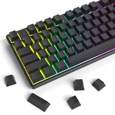 Cherry Profile Black Blank PBT Keycaps, 129 Key Custom Key caps, Minimalist B...