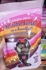 2 Packs Trader Joe's Hot Fudge Sundae in a handful coated almonds LIMITED