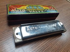 Vintage Harmonica Hohner Auto Valve Harp Key C Octave Tuned Excellent