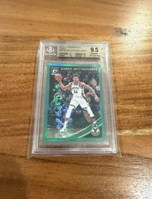 Giannis Antetokounmpo 2018-19 Panini Donruss Optic Green Prizm /5 BGS 9.5 Gem MT